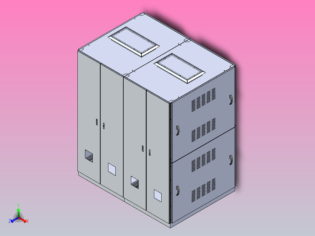 中央空调主机正等轴测图