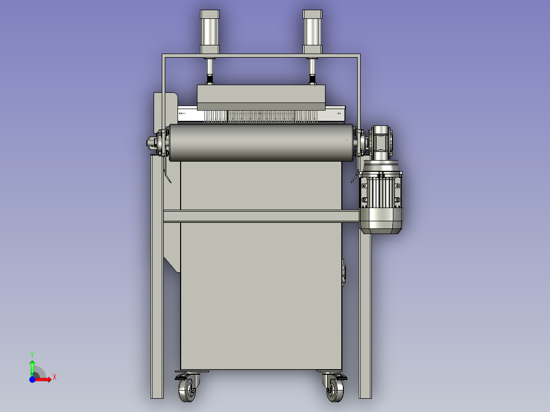 休闲食品油炸流水线前视图