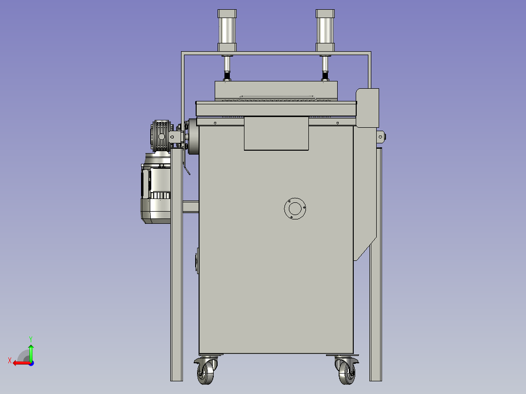 休闲食品油炸流水线后视图