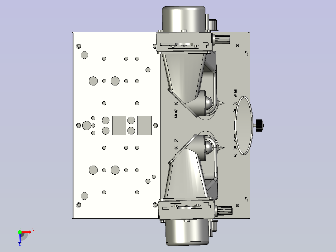 数字式同视机的斜视自主检测方法及系统俯视图