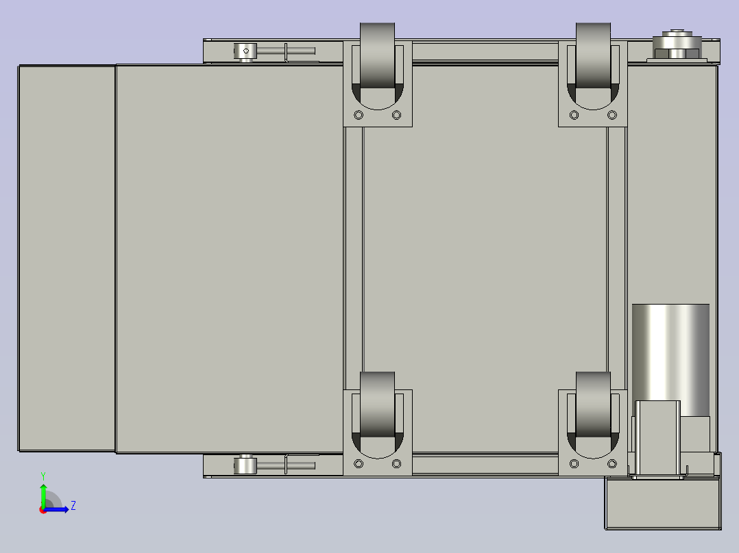 YZ-2-SJ(收料架装配体)左视图