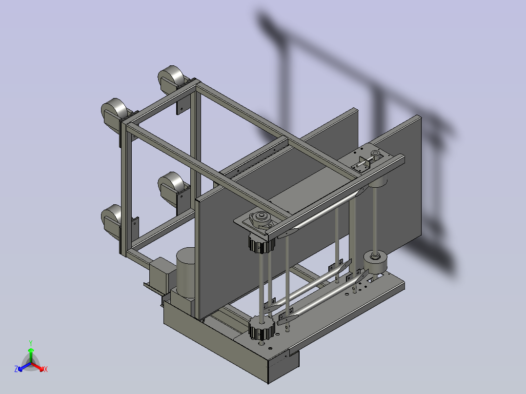 YZ-2-SJ(收料架装配体)正等轴测图