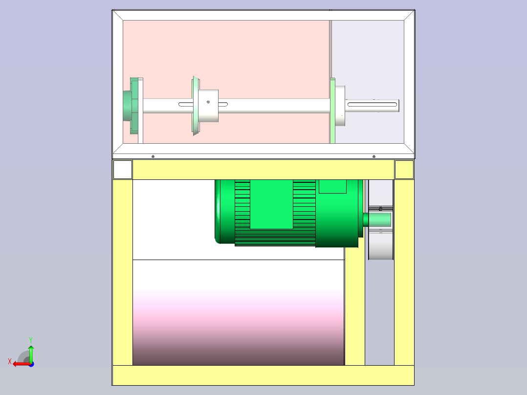 滚刀式裁切机后视图