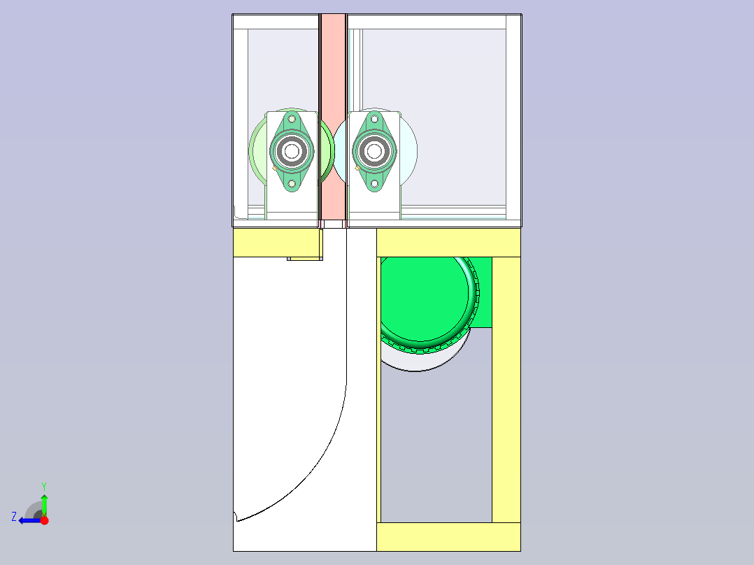 滚刀式裁切机右视图