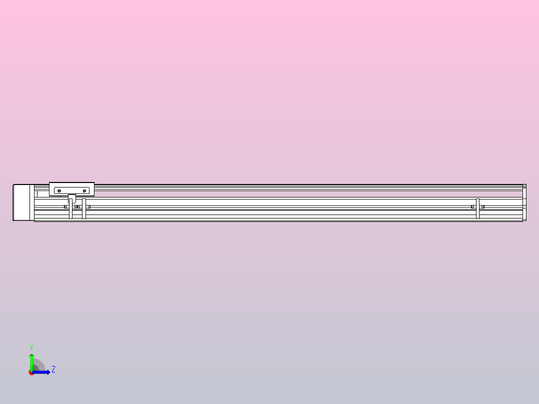MTH13标准螺杆滑台[MTH13-L#-800-BR-P20-C3]左视图