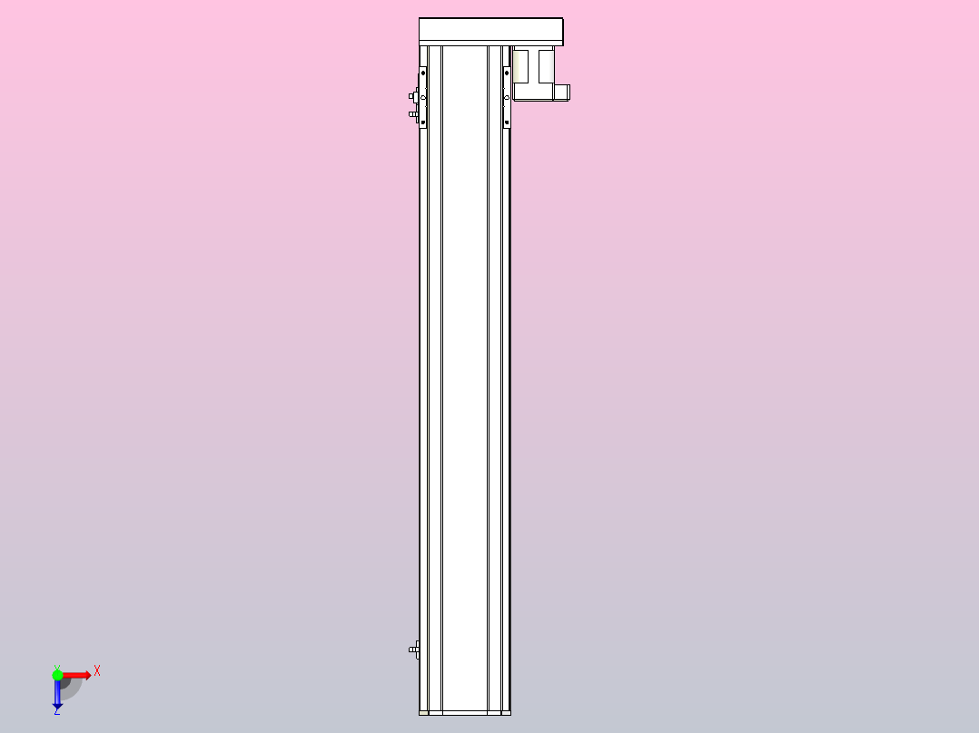 MTH13标准螺杆滑台[MTH13-L#-800-BR-P20-C3]俯视图