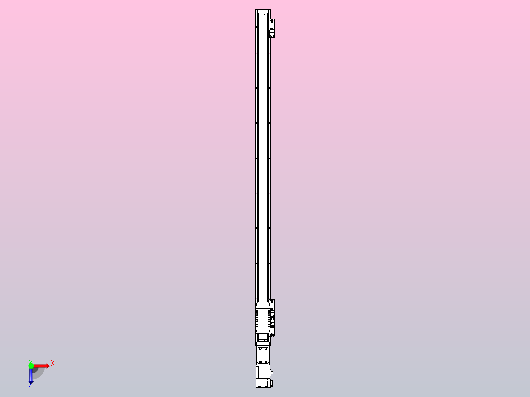滚珠丝杠直线轴内置导轨TPA-GCR-40-1210C-L800-M-M10-N3俯视图