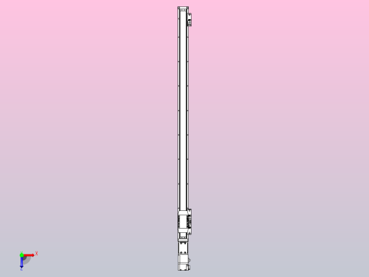 滚珠丝杠直线轴内置导轨TPA-GCR-40-1210C-L800-M-M10-N3俯视缩略图
