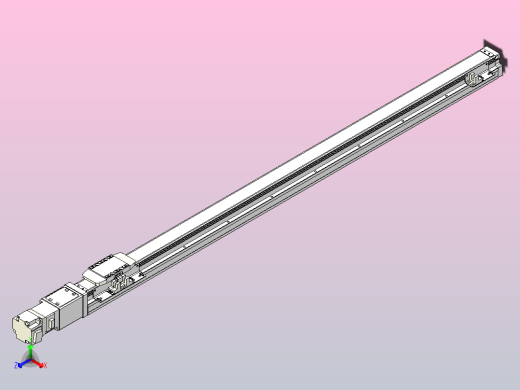滚珠丝杠直线轴内置导轨TPA-GCR-40-1210C-L800-M-M10-N3正等轴测缩略图