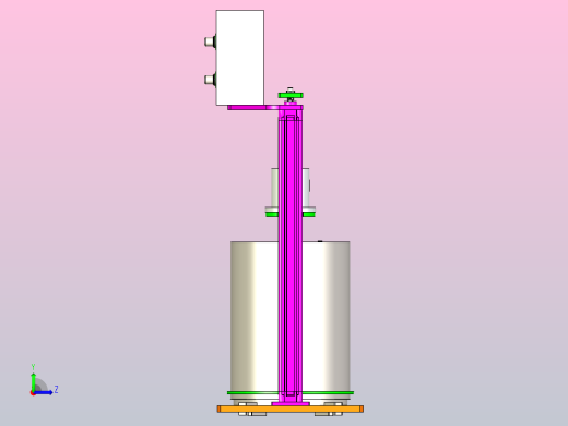双立柱油脂加注机3D图纸泵体模型左视缩略图