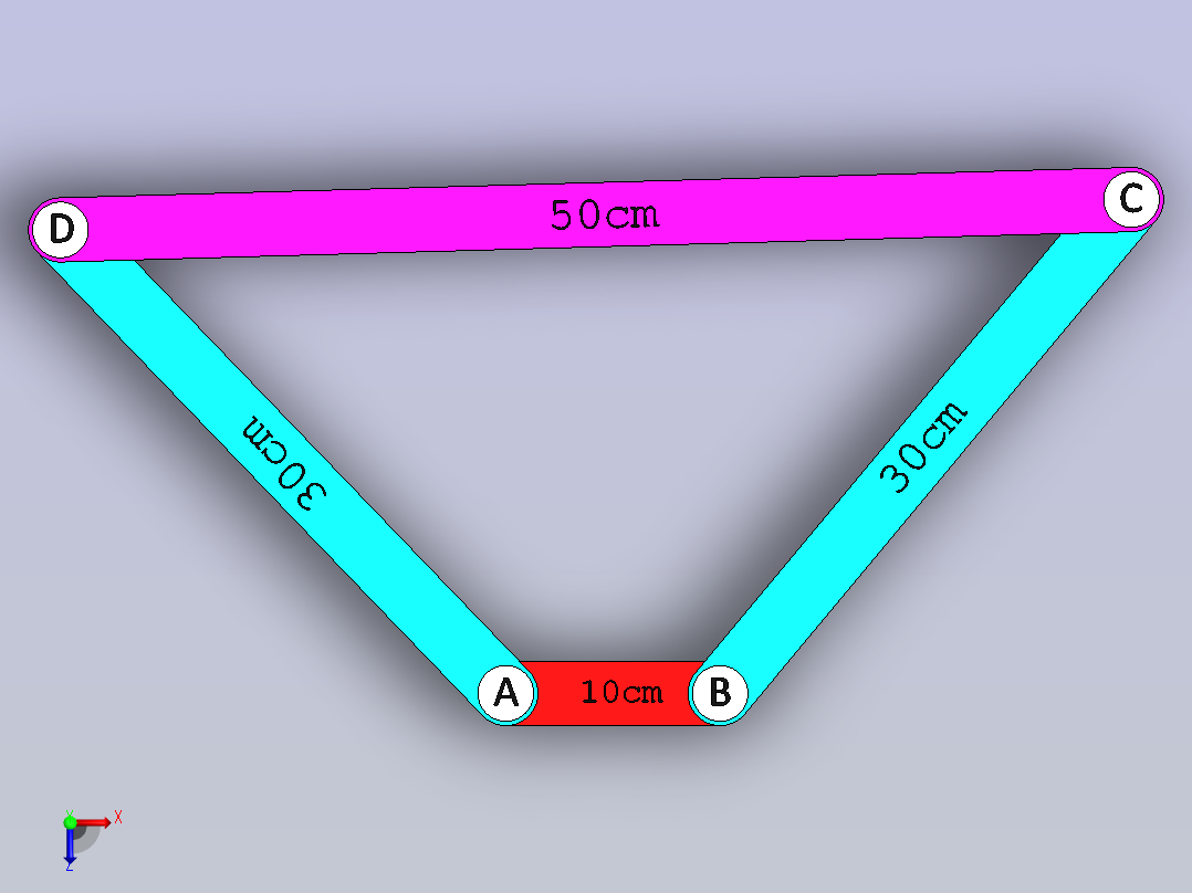 相邻的双等距曲柄俯视图