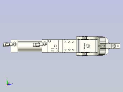 一体式夹紧器标准单元3D模型左视缩略图