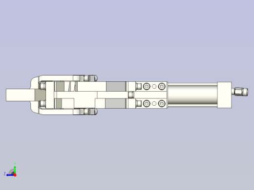 一体式夹紧器标准单元3D模型右视缩略图