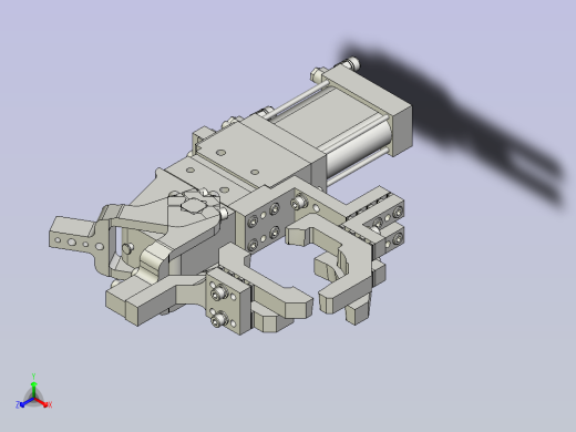 一体式夹紧器标准单元3D模型正等轴测缩略图