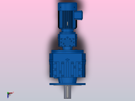 RF137R77法兰轴伸式组合型斜齿轮减速机RF137R77-Y4-4P-112M-M1-0°-Φ450俯视缩略图