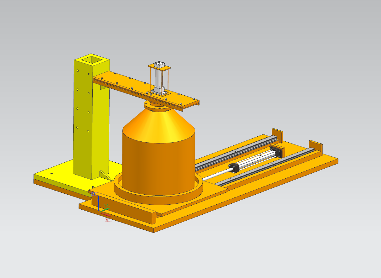 悬臂式液压加压固化工装脱模（0.8KN）（UG+CAD+说明书）