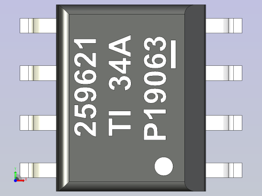 TPS259621 eFuse CAD 模型前视缩略图