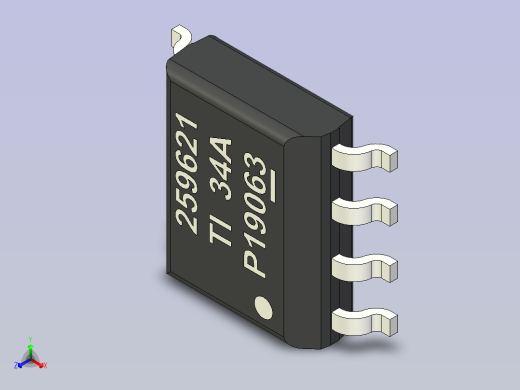 TPS259621 eFuse CAD 模型正等轴测缩略图