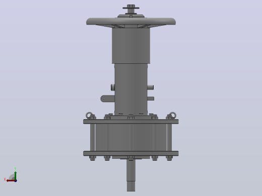 双作用执行机构-TM1简易顶装手轮机构[ZH300DA-1P]后视缩略图