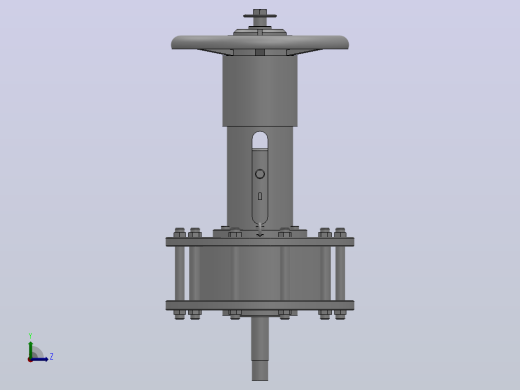 双作用执行机构-TM1简易顶装手轮机构[ZH300DA-1P]左视缩略图