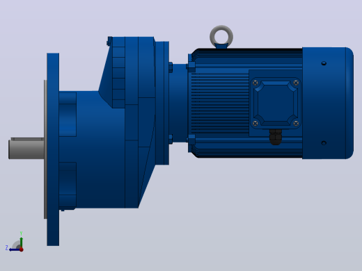 RXF67法兰轴伸式安装斜齿轮减速机RX67-Y0.25-4P-71-M1-0°-Φ250右视缩略图