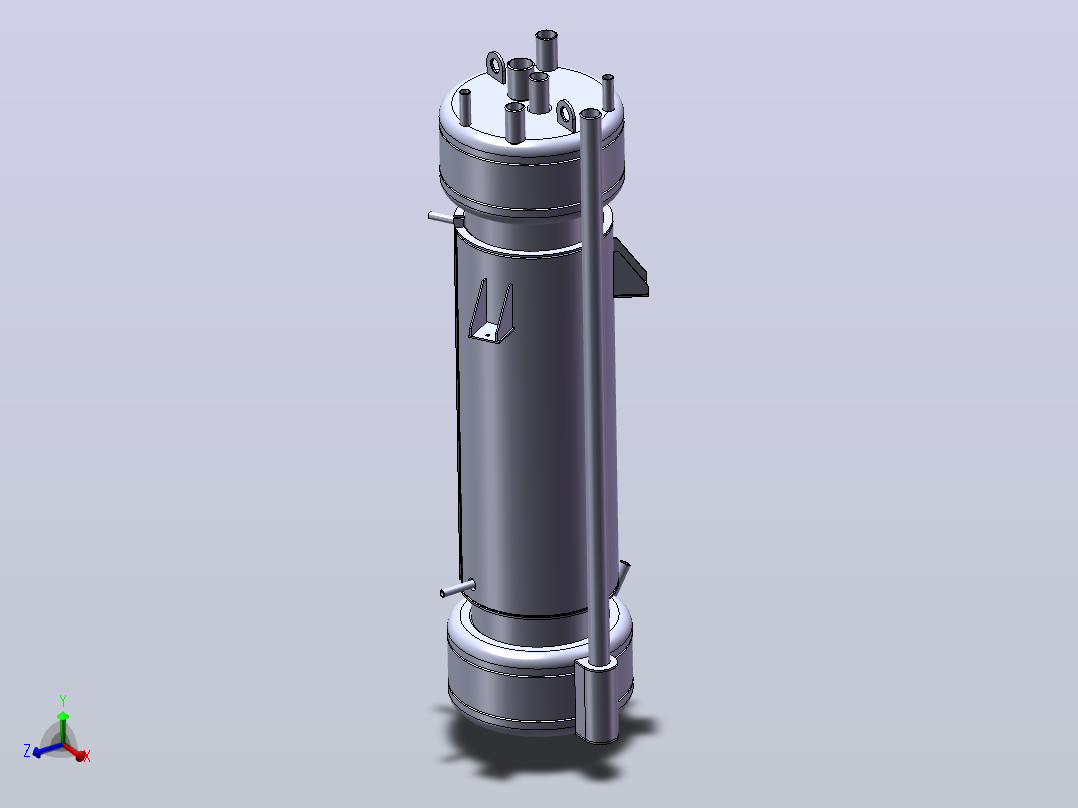 分离器分离设备separator-complete-model-1833-模型格式为 sw主视图