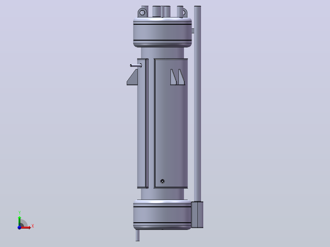 分离器分离设备separator-complete-model-1833-模型格式为 sw前视图