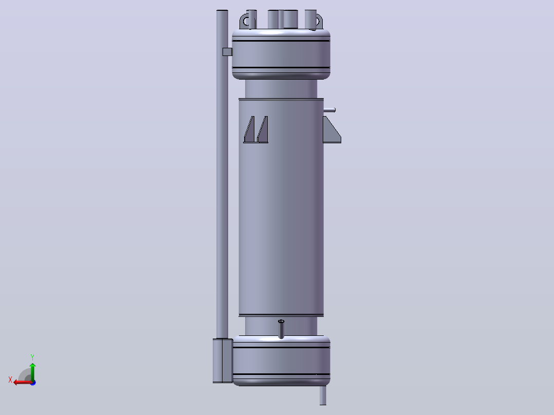 分离器分离设备separator-complete-model-1833-模型格式为 sw后视图