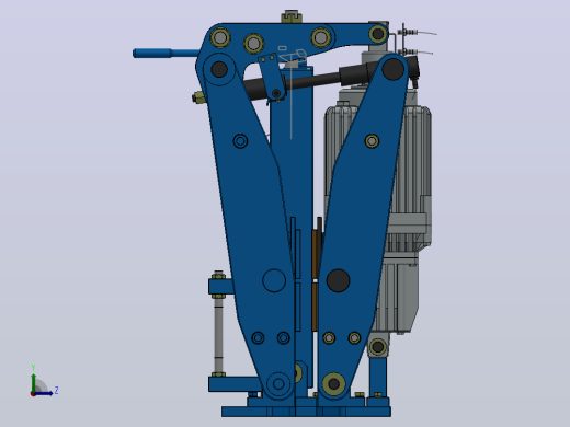 YP41系列电力液压盘式制动器YP41-4500-630×30-ⅡB-CL.RL.WL.HL左视缩略图