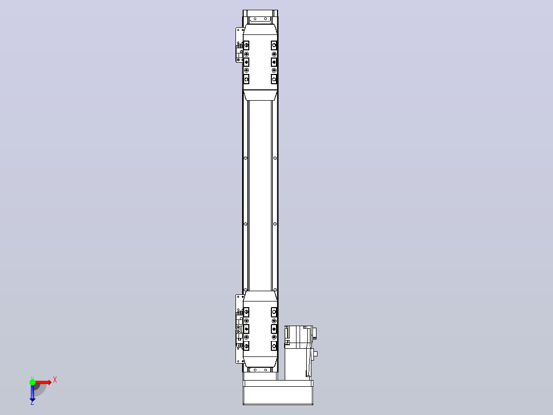 滚珠丝杠线性轴TPA-GCRS-50-1205C-L125-ML-M10-N3俯视图