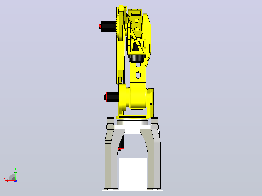 发那科M410iB-450三维模型图纸后视图