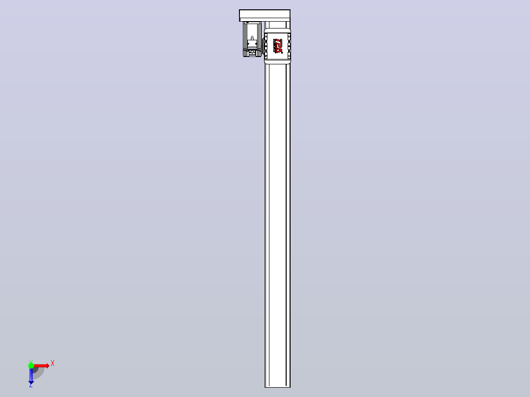 滚珠丝杠直线轴带导轨全封闭TPA-HCR-85D-1610C-L1050-MR-C-P20-N3俯视图