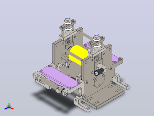 卷料压平机构主视缩略图