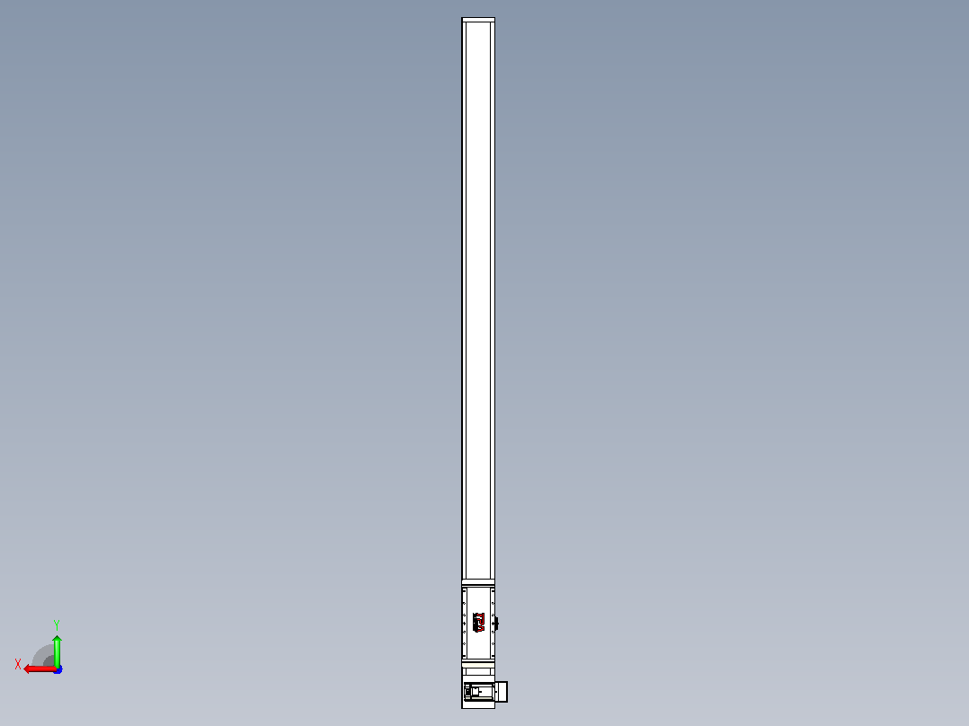 伺服电机集成皮带传动直线执行器TPA-OCB-140-256-L2150-RU-P75-N3后视图