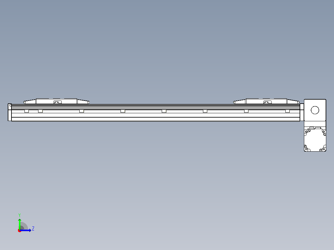 皮带直线轴双滑块型TPA-GCBS-150-P80-L250-RP-M75-N3左视图