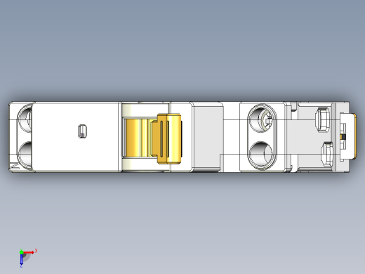 NBH-40&amp;1P&amp;N小型断路器三维模型202307俯视缩略图