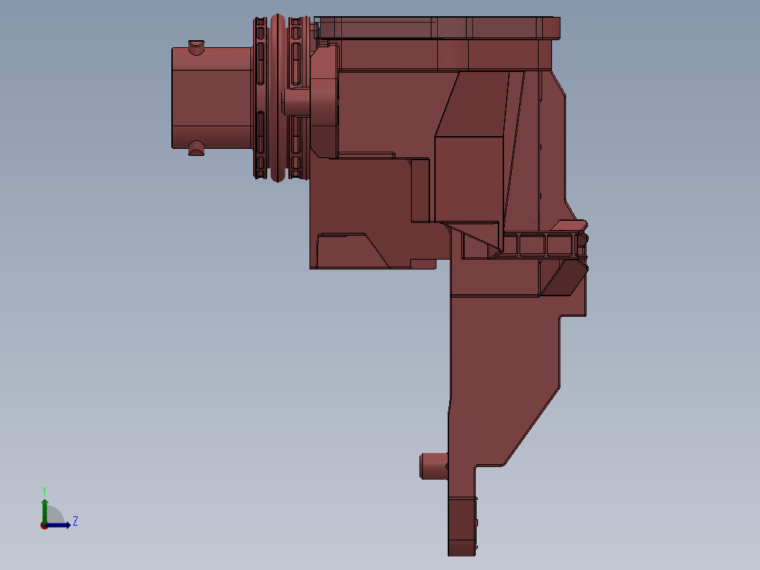 产品固定夹具左视图