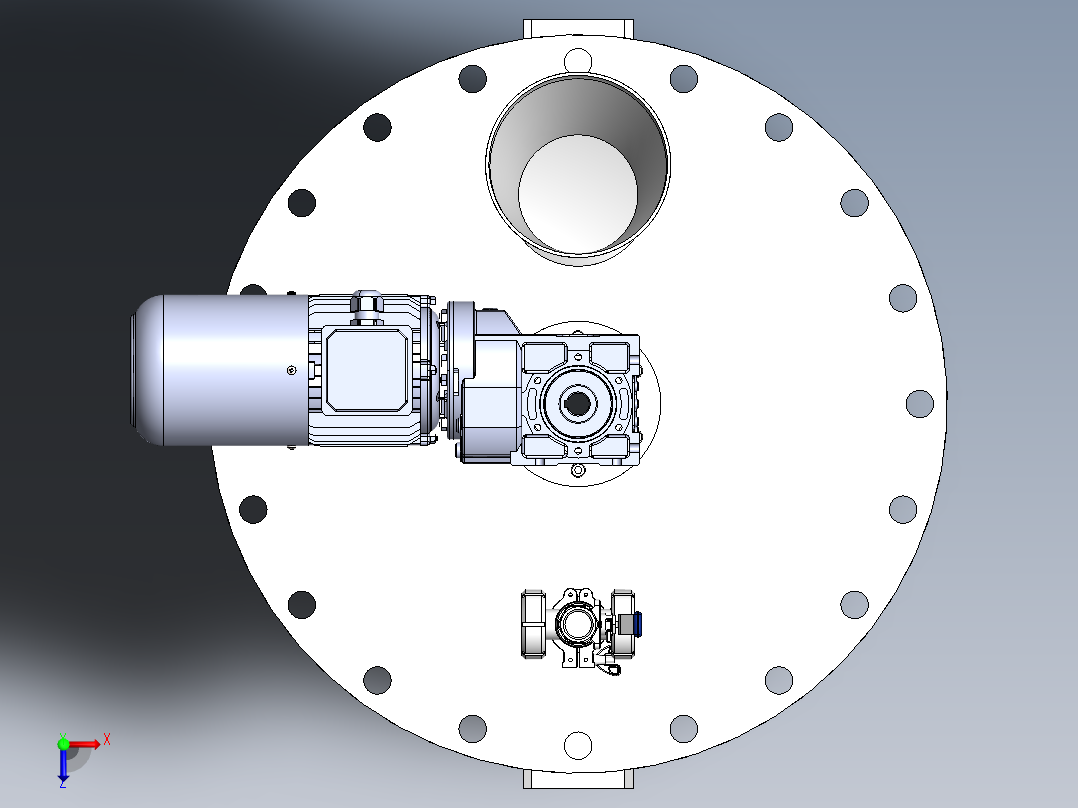 搅拌装置俯视图