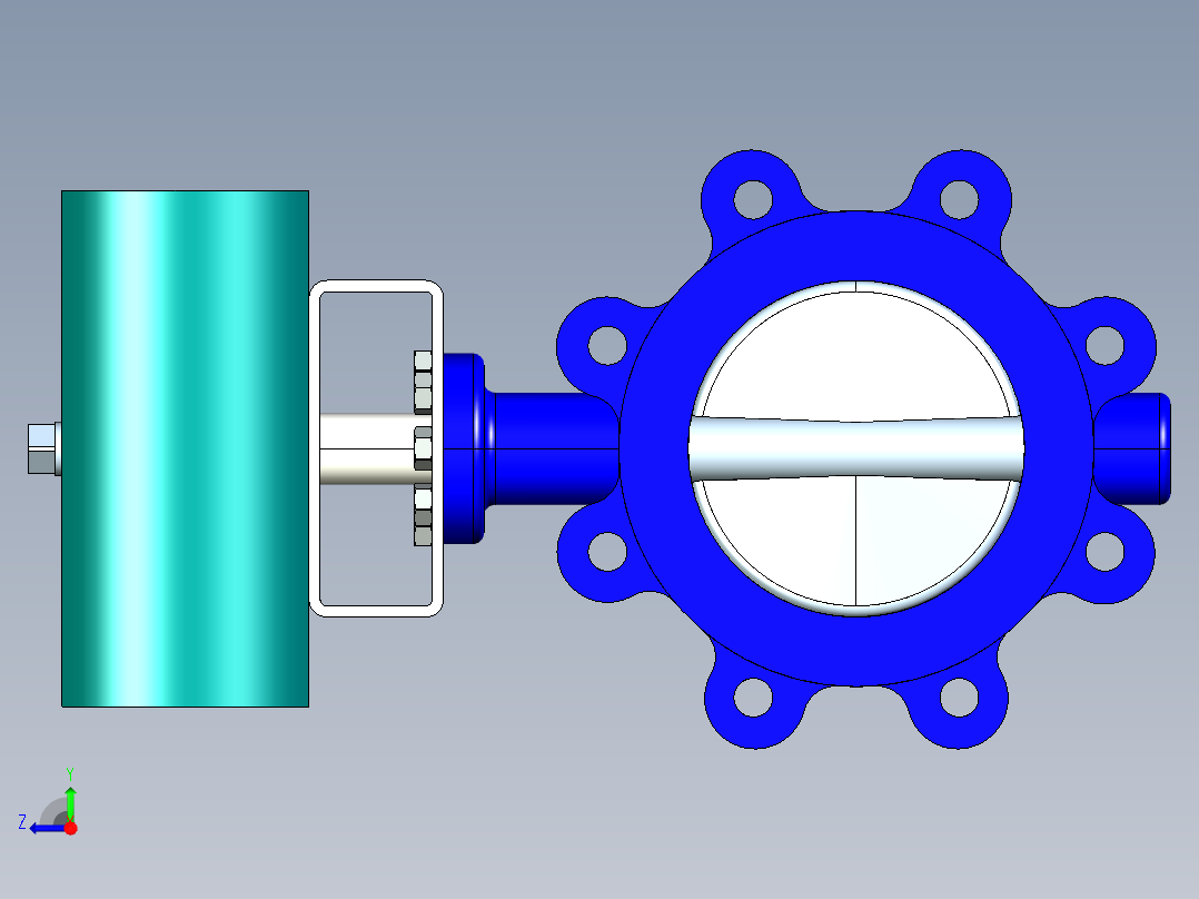 空气驱动开关右视图