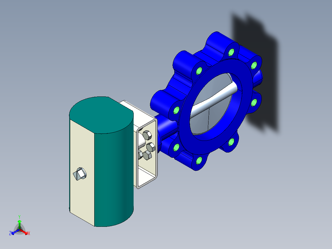 空气驱动开关正等轴测图