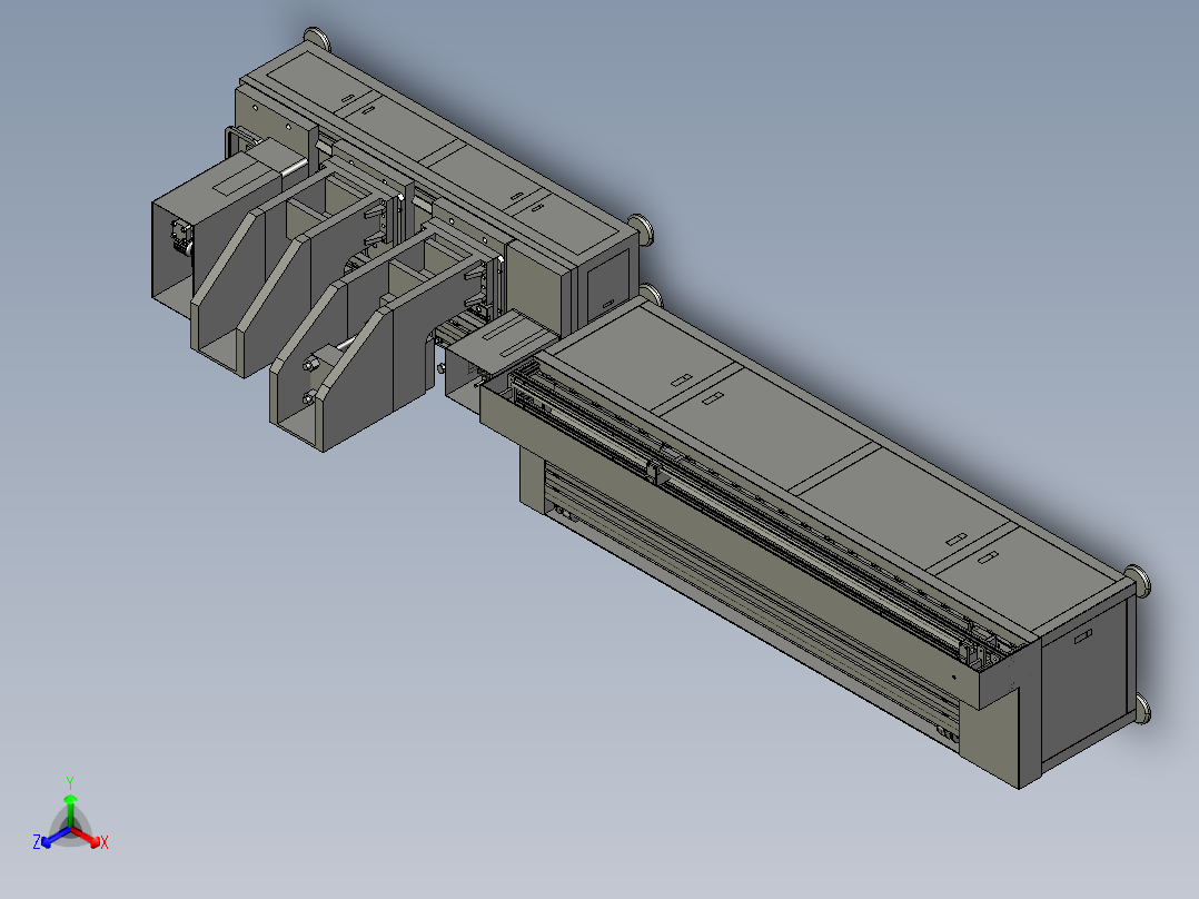 锁头加工设备3D模型正等轴测图