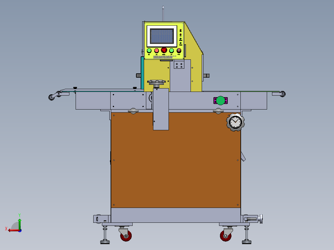 600日本式横切机(蜗轮蜗杆)后视图