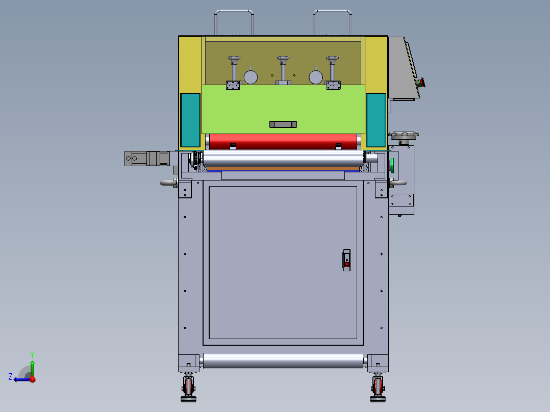 600日本式横切机(蜗轮蜗杆)右视图
