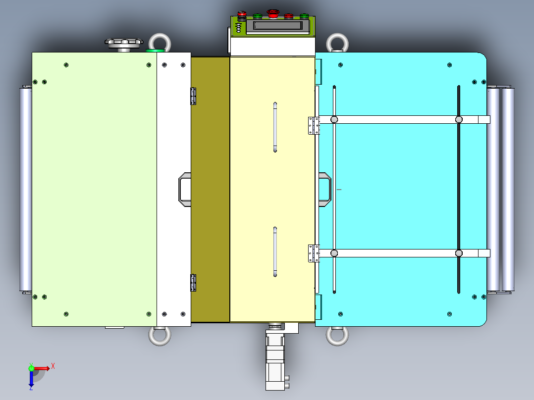 600日本式横切机(蜗轮蜗杆)俯视图