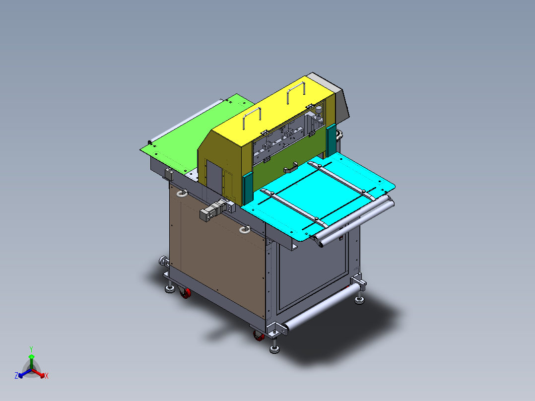 600日本式横切机(蜗轮蜗杆)正等轴测图