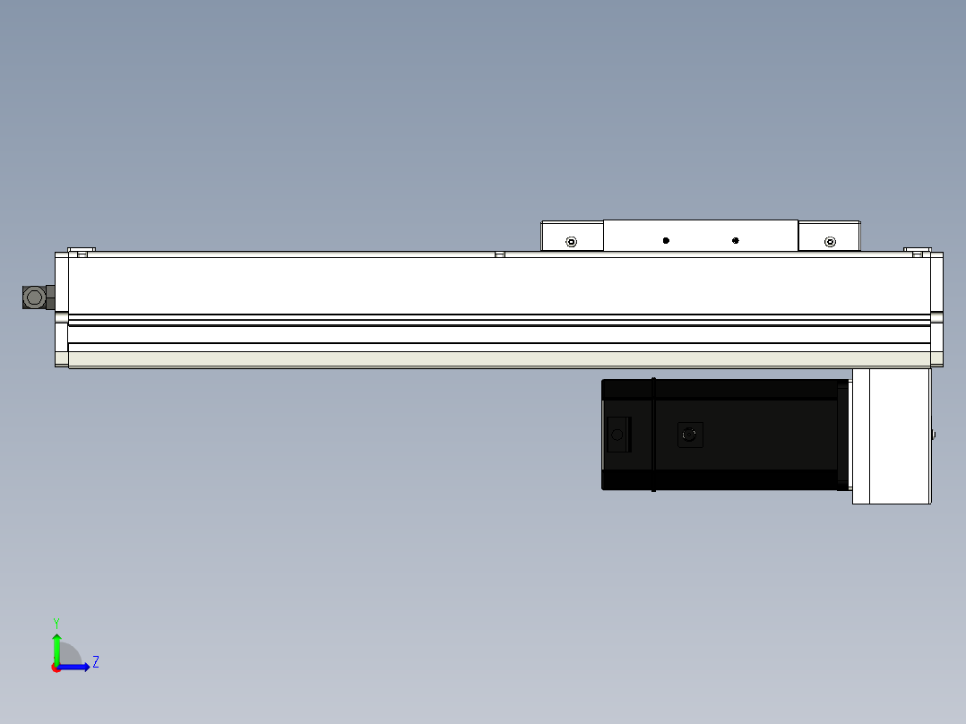 Toyo东佑达直线模组-ECH17-300-BM-750W+煞車左视图