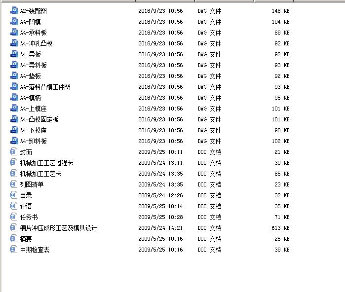 铜片冲压成形工艺及冲孔落料级进模模具设计