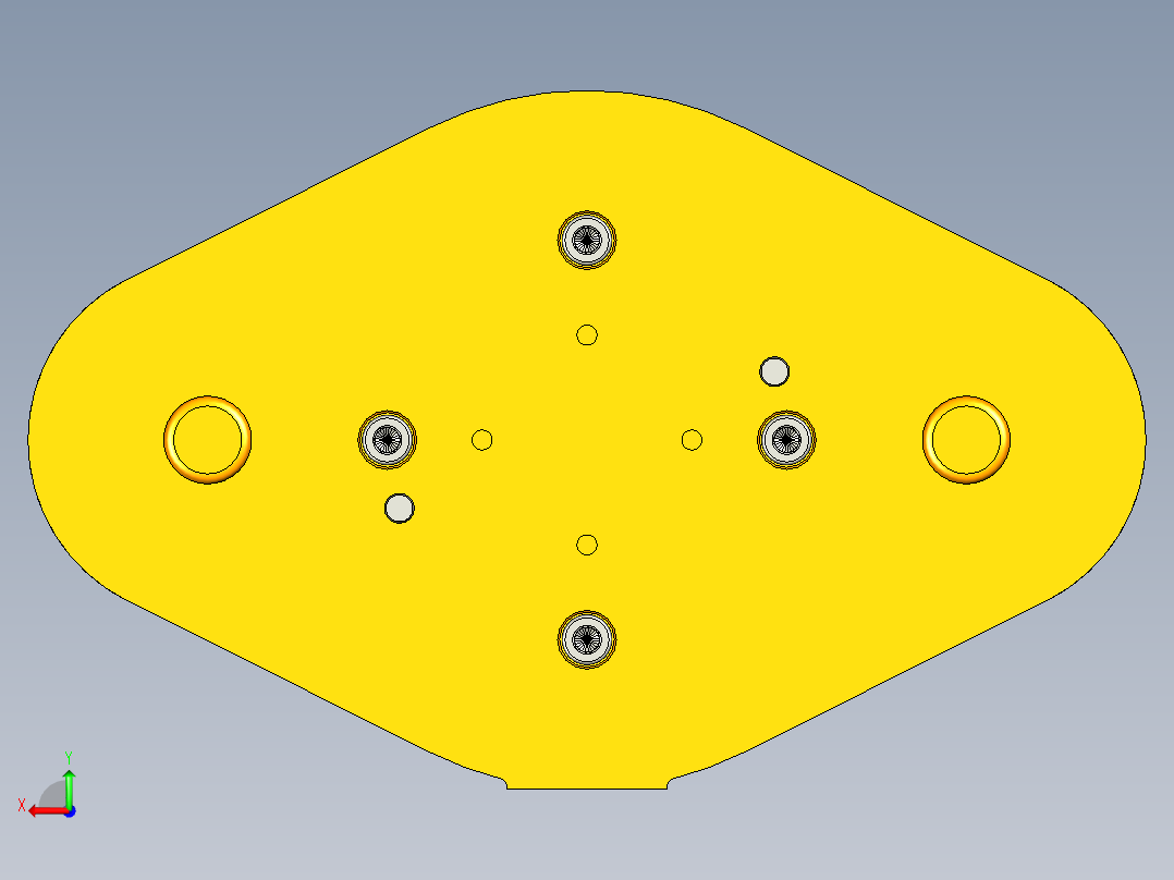 弹簧上座落料拉深模（CAD图+UG三维）后视图