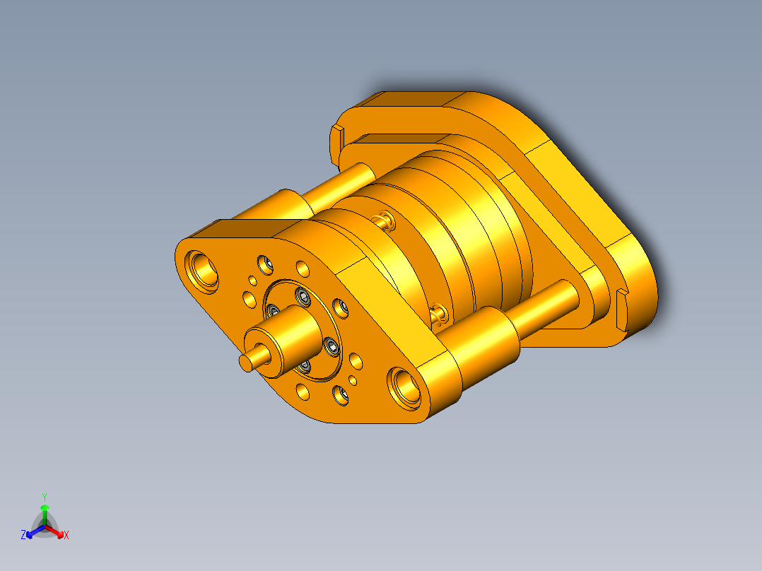 弹簧上座落料拉深模（CAD图+UG三维）正等轴测图