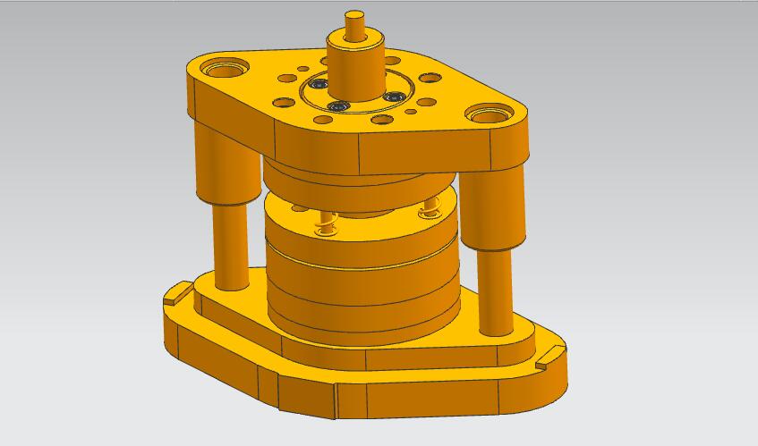 弹簧上座落料拉深模（CAD图+UG三维）